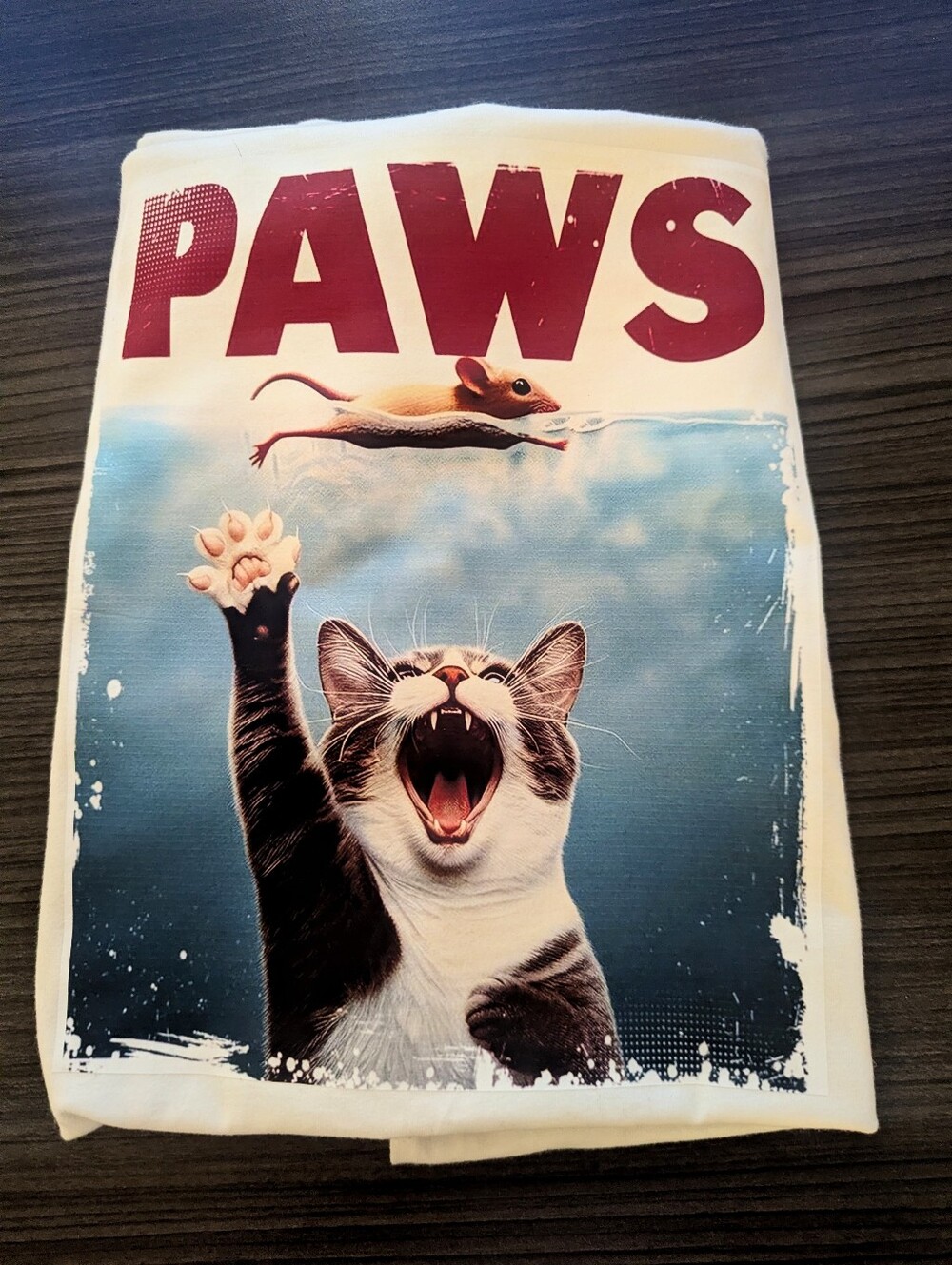 Paws Cat Graphic Pet T-Shirt - White